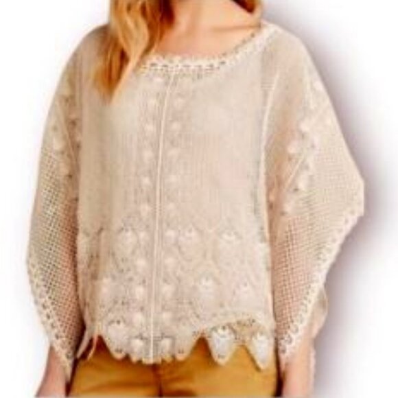 NWT Sparrow By Anthropologie Crochet Poncho XS/Small MSRP $118 - Picture 5 of 13